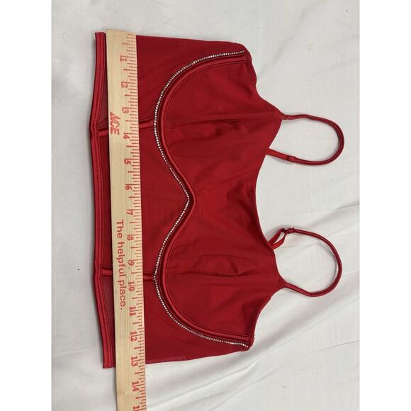 NWT Target Women's Red Satin Rhinestone Lingerie Corset Bra Top Auden Size M - Picture 2 of 8